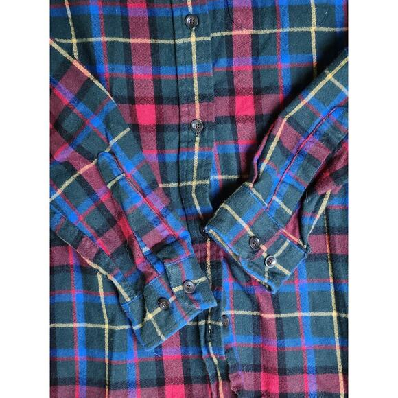 L.L. Bean Button Down Shirt Men's Sz XS Tartan Plaid Collared Relaxed Fit Warm - Picture 4 of 6